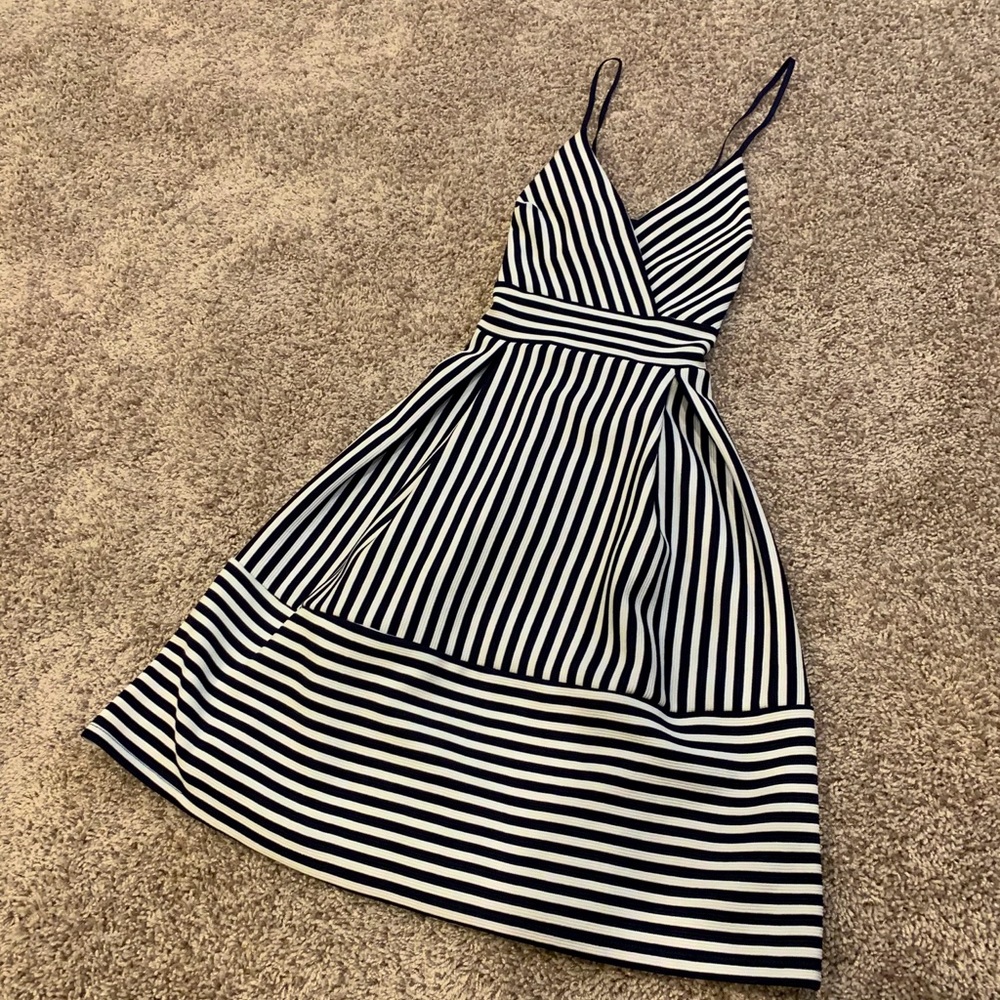 Blue and White dress